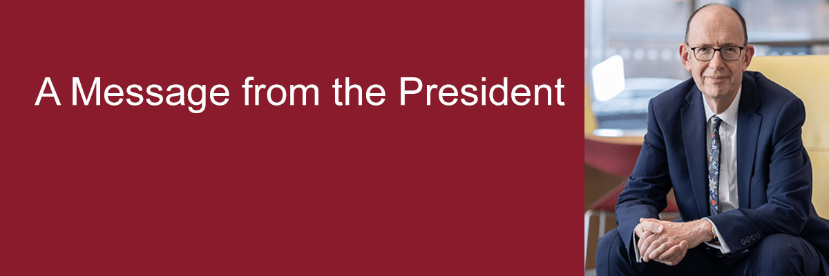 A message from the President banner