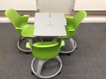 Node chairs configured for working in threes