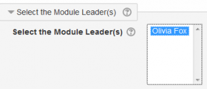 Select Module Leader has its own setting under Settings>>Module settings>>Edit settings.