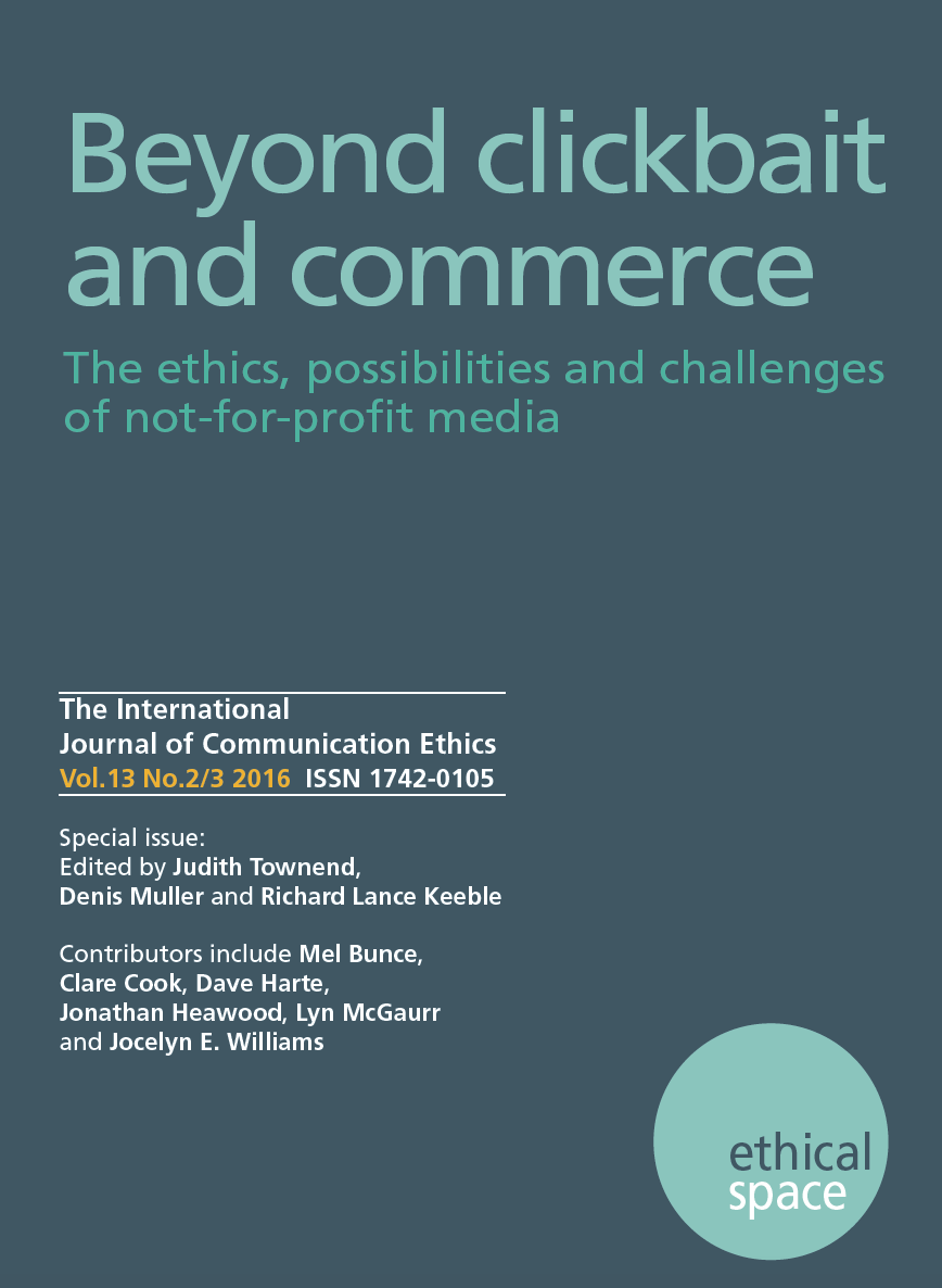 Prof Bunce’s article is part of a special issue of Ethical Spaces