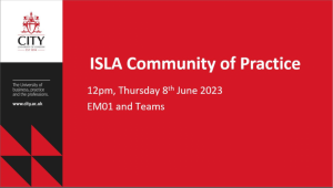 Screenshot from the ISLA Community of Practice invitation