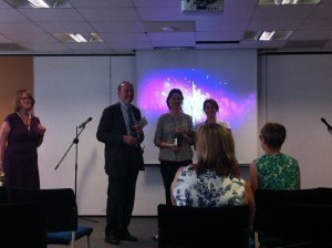 Sandra and Stef receiving their highly commended award at Health's Got Talent