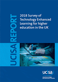 Front cover of the UCISA Technology Enhanced Learning survey report