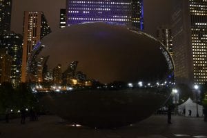 Anish Kapoor's 'Cloud Gate', in Chicago's Millennium Park.