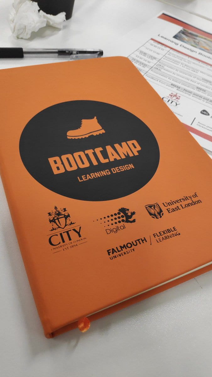 Photo of Learning Design Bootcamp notebook