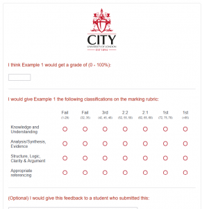 Questions in a survey