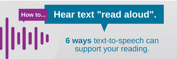 How to hear text "read aloud": 6 ways text-to-speech can support your reading