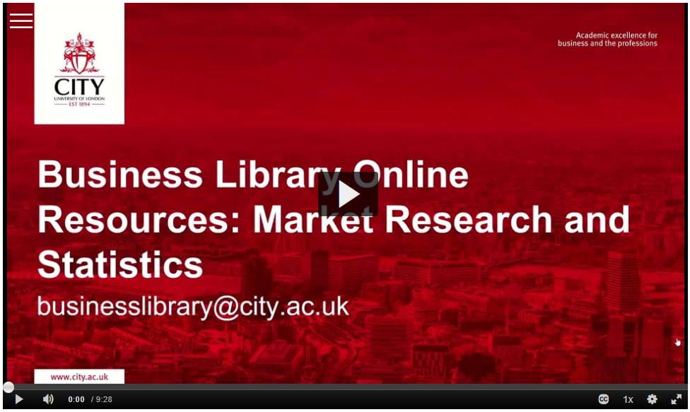 Business Library Online Resources: Market Research and Statistics