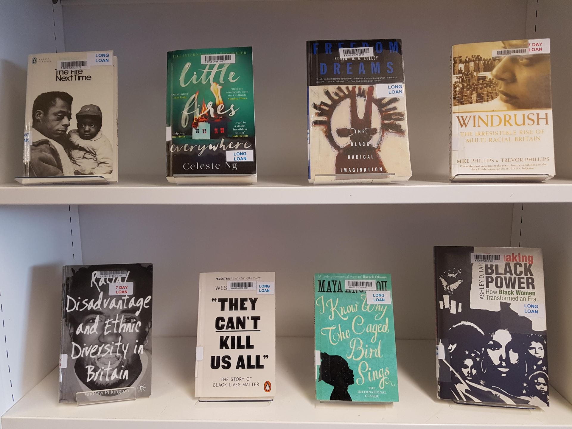 An image of Black History Month book display at City Library last year