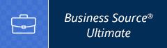 Business Source Ultimate logo: light blue square with line drawing of a briefcase, next to a dark blue square with Business Source Ultimate written in italics