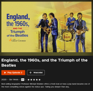 Documentary series England, the 1960s, and the Triumph of the Beatles