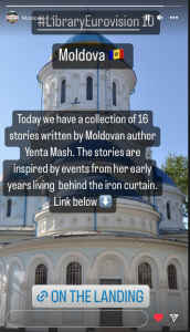 Screenshot from an instagram story: Moldova. Stories by Yenta Mash are inspired by events from her early years living behind the iron curtain
