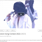 Screenshot of a recording of last year's Eurovision song contest on Box of Broadcasts