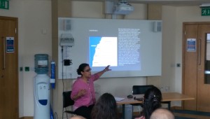 Miranda Crowdus presenting her paper 