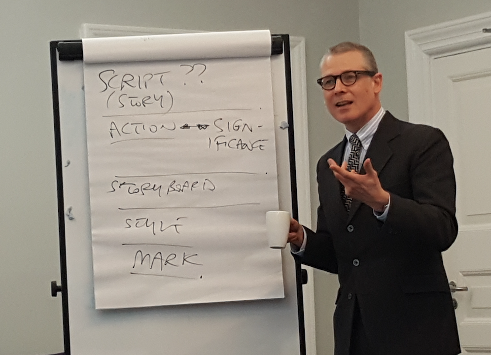  Dr Simon Grennan during one of the Parables of Care workshops, 22 March 2017, City, University of London