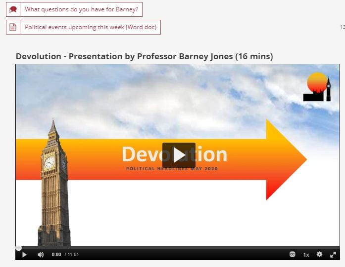 Barney's video presentation